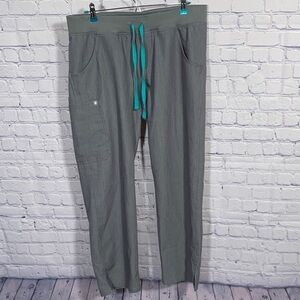 Figs Womens Kade Cargo Scrub Pants Gray Size L Workwear Medical Doctor Hospital
